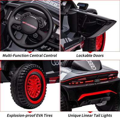 Garvee 12V RS E-tron Kids Ride-On Car: Remote Control, Dual 35W Motors, Spring Suspension, LED Lights, Horn, EVA Tires, for Ages 3-8