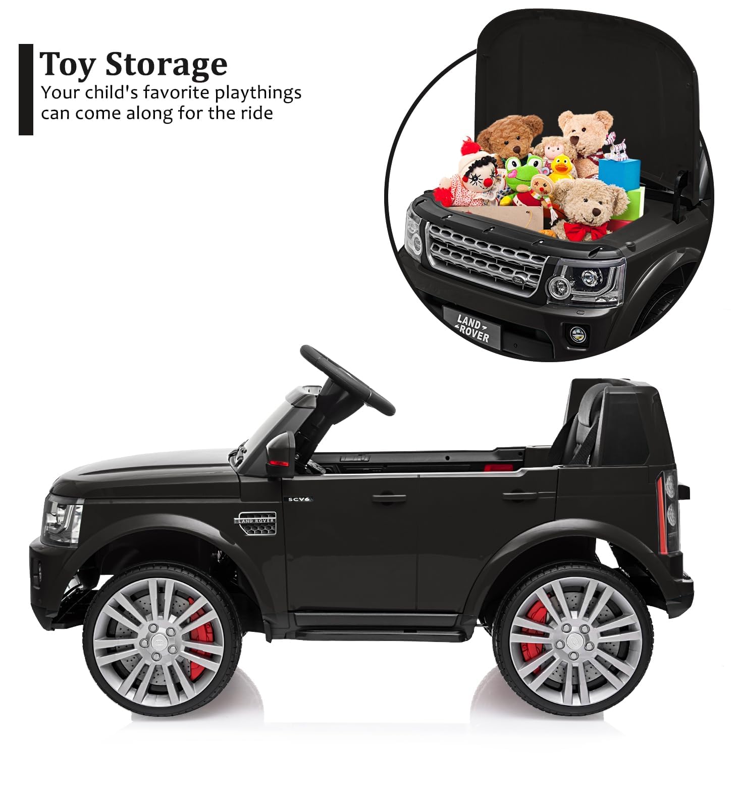 Garvee Ride - P Series: 12V 4.5 MPH + Parent Remote Control, Music Player + LED Lights + Realistic Dashboard + USB Interface + Kids Ages 3-8