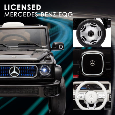 Garvee 12V Mercedes-Benz EQG Kids Ride-On: Dual Motors, 4.0 MPH, LED, USB/BT Music, Remote Control, Soft Start, for Ages 3-7
