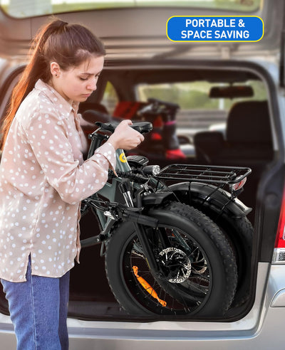 Garvee 20" Foldable Ebike 500W, 55 Miles Range, 20Mph, Shimano 7-Speed