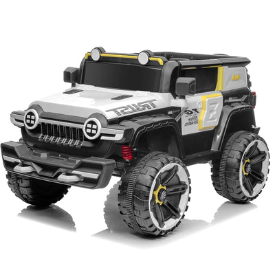 Garvee Ride - P Series: 12V 2-Seater Kids Ride On Car with Remote Control & Music - White