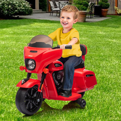 Garvee Ride - B Series: 6V Ride-On Motorcycle for Kids, Electric Dirt Bike with USB, Music, Headlight - Red