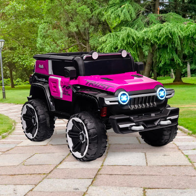 Garvee Ride - P Series: 12V 2-Seater Kids Ride On Car with Remote Control & Music - Pink
