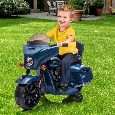 Garvee Ride - B Series: 6V Ride-On Motorcycle for Kids, Electric Dirt Bike with USB, Music, Headlight - Blue