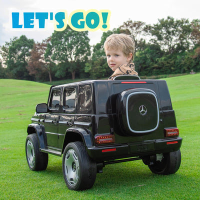 Garvee 12V Mercedes-Benz EQG Kids Ride-On: Dual Motors, 4.0 MPH, LED, USB/BT Music, Remote Control, Soft Start, for Ages 3-7