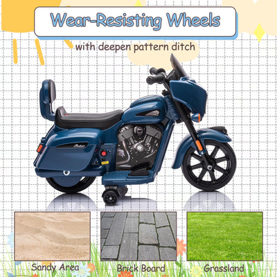 Garvee Ride - B Series: 6V Ride-On Motorcycle for Kids, Electric Dirt Bike with USB, Music, Headlight - Blue