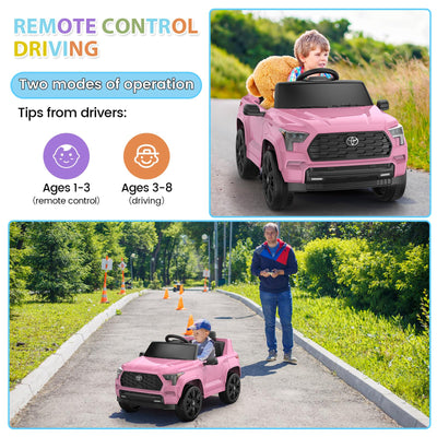 Garvee 12V Licensed Toyota Ride-On Truck: Remote Control, Spring Suspension, LED Lights, Bluetooth, 3 Speeds