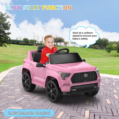 Garvee 12V Licensed Toyota Ride-On Truck: Remote Control, Spring Suspension, LED Lights, Bluetooth, 3 Speeds