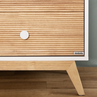 dadada Merry 6-Drawer Dresser in White/Natural