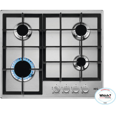 AEG Series 3000 HGE64200SM 60cm Slim line Gas Hob Stainless Steel