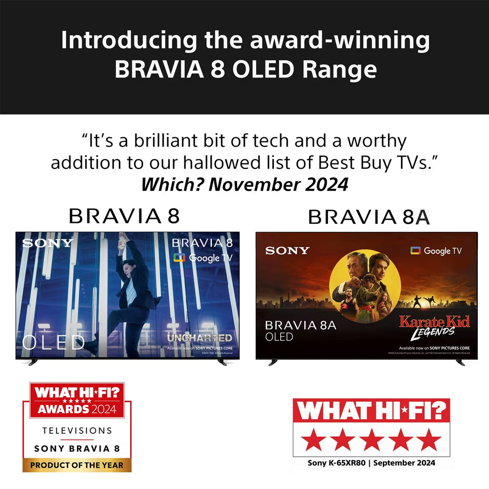 Sony K65XR80U 65 Inch BRAVIA 8 4K OLED Ultra HD HDR Smart Google Bravia TV