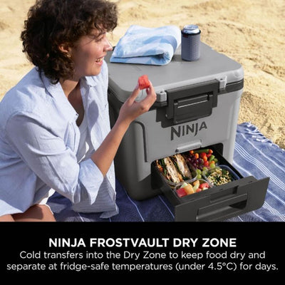Ninja FB230UKGY FrostVault 30QT 28L Wheeled Cooler with Dry Zone Slate Grey