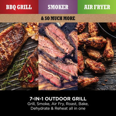 Ninja Woodfire Electric BBQ Grill and Smoker with Cover OG701UKCOVERKIT