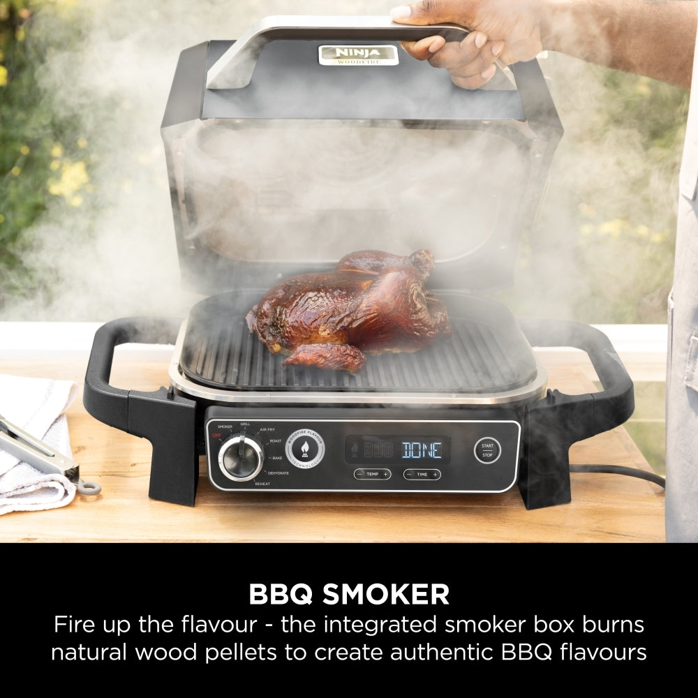 Ninja Woodfire Electric BBQ Grill and Smoker with Cover OG701UKCOVERKIT