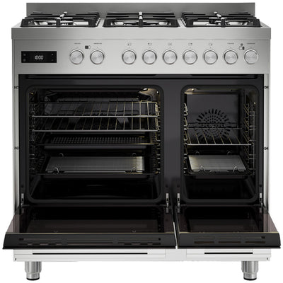 Fisher and Paykel OR90L7DBGFX2 Series 7 Contemporary Dual Fuel 5 Burner Range Cooker Stainless Steel
