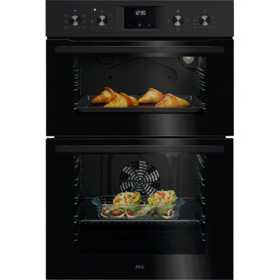 AEG Series 6000 OU5NP20B SurroundCook 66L Built In Double Oven Black