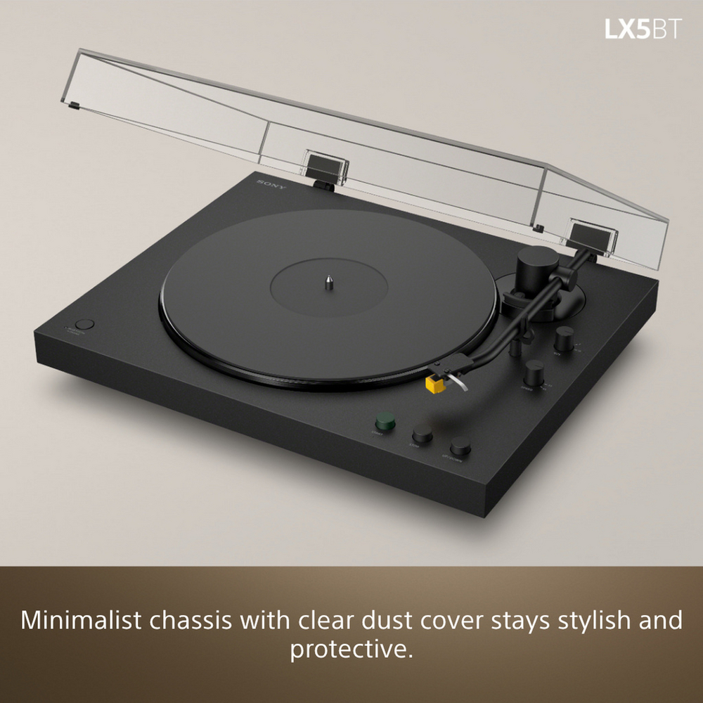 Sony PSLX5BT Fully Automatic Bluetooth Turntable with SRSULT30B ULT Field 3 Wireless Bluetooth Speakers Pair Hi-Fi Package