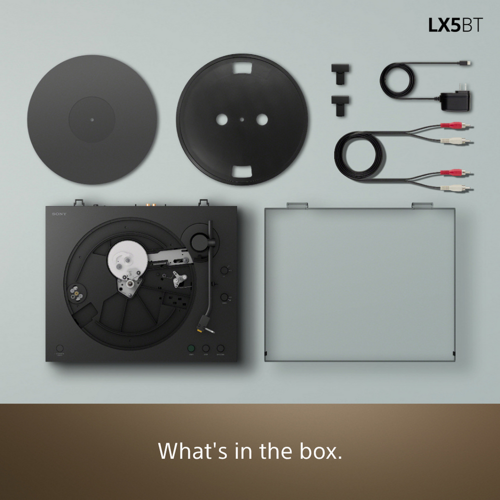Sony PSLX5BT Fully Automatic Bluetooth Turntable with SRSULT30B ULT Field 3 Wireless Bluetooth Speakers Pair Hi-Fi Package