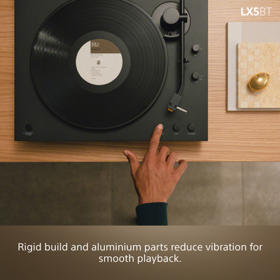 Sony PSLX5BT Fully Automatic Bluetooth Turntable with SRSULT30B ULT Field 3 Wireless Bluetooth Speakers Pair Hi-Fi Package