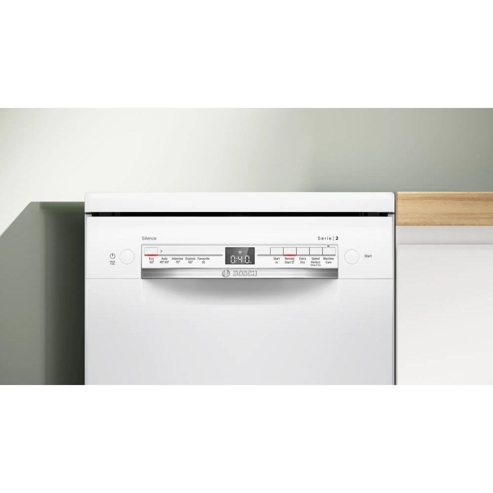 Bosch Series 2 SPS2IKW01G Slimline WiFi-enabled Dishwasher White - Ex-Display Clearance