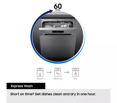 Samsung DW60CG550B00EU Series 7 Integrated Dishwasher Auto Door Open 14 Place Settings