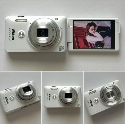 Pre-Owend Nikon coolpix Digital Camera Bundle RARE Glossy White