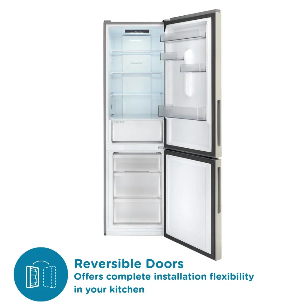 Sensis RFCMF0154ES Freestanding Total No Frost 54cm Fridge Freezer Silver