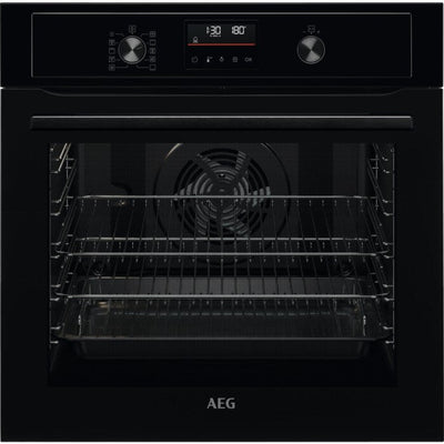 AEG 3000 Series BPX53506EB Surround Cook Electric Single Built in Oven with Retractable Dials in Black