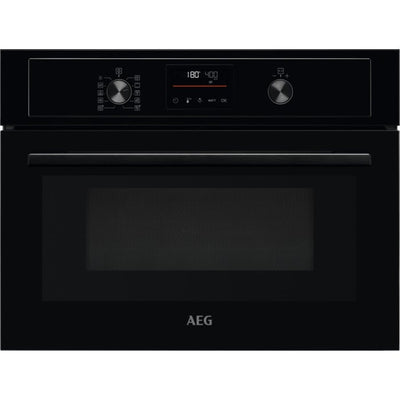 AEG 3000 Series KMX365060B Combi Quick Compact Built In Electric Oven with Microwave Black
