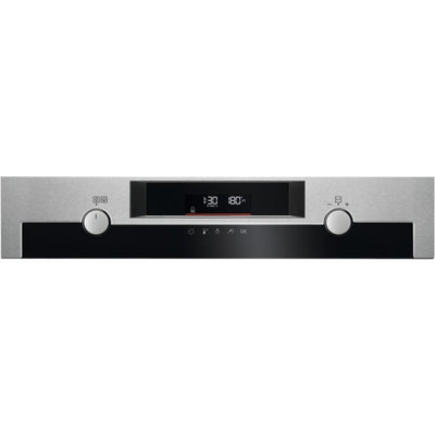AEG 6000 Series BCE556060M Steam Bake Electric Single Built in Oven with Retractable Dials in Stainless Steel