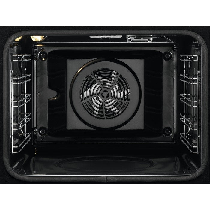 AEG 6000 Series BPK355061B Steam Bake Electric Single Built in Oven with Retractable Dials in Black