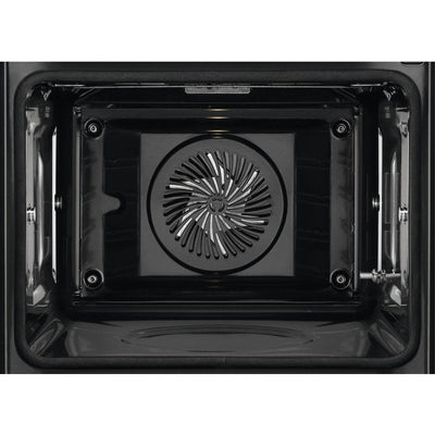 AEG 6000 Series BPS555060W Steam Bake Electric Single Built In Oven with Retractable Dials in White