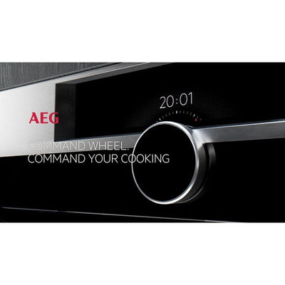 AEG 7000 Series BSK978330B Steam Crisp Electric Single Built in Oven with Command Wheel