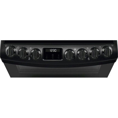 AEG CCB6741MCB 6000 Series Steam Bake 60cm Freestanding Electric Cooker with Ceramic Hob in Black