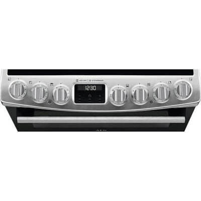 AEG CCX6740ACM 6000 Series Steam Bake 60cm Freestanding Electric Cooker with Ceramic Hob in Stainless Steel