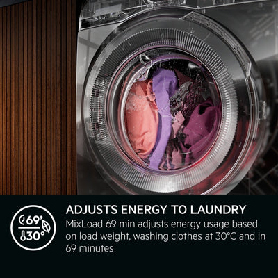 AEG LFR71844B Series 7000 ProSteam 8Kg 1400 Spin Washing Machine White
