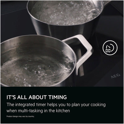 AEG Series 5000 TN64IA00XB 57.6cm 4 Zone Induction Hob Stainless Steel