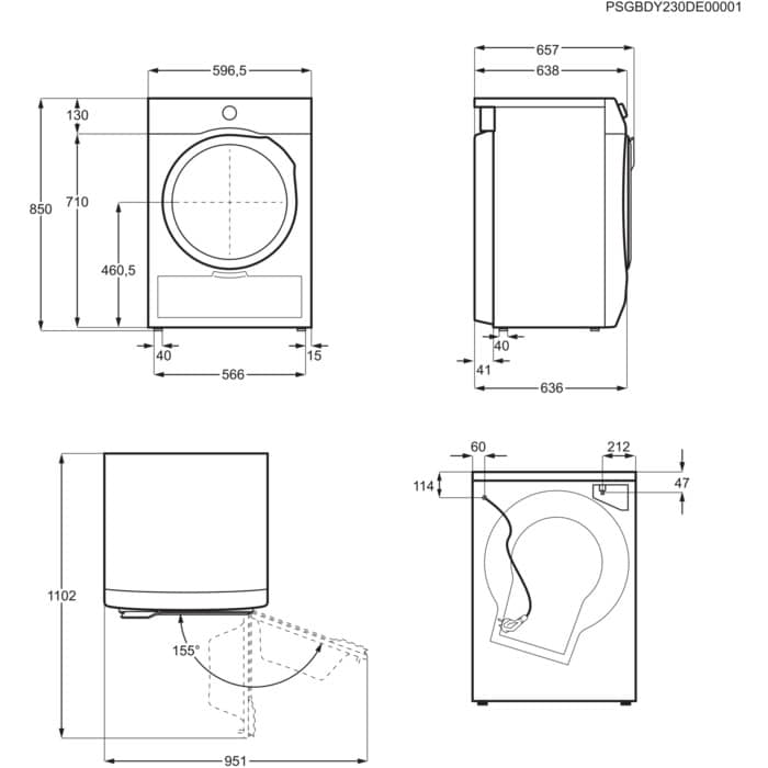 AEG TR739G4B 7000 Series 9kg Heat Pump Tumble Dryer