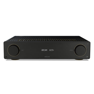 Arcam A15+ Integrated Amplifier with Monitor Audio Bronze 300 7G Floorstanding Speakers Pair - Black