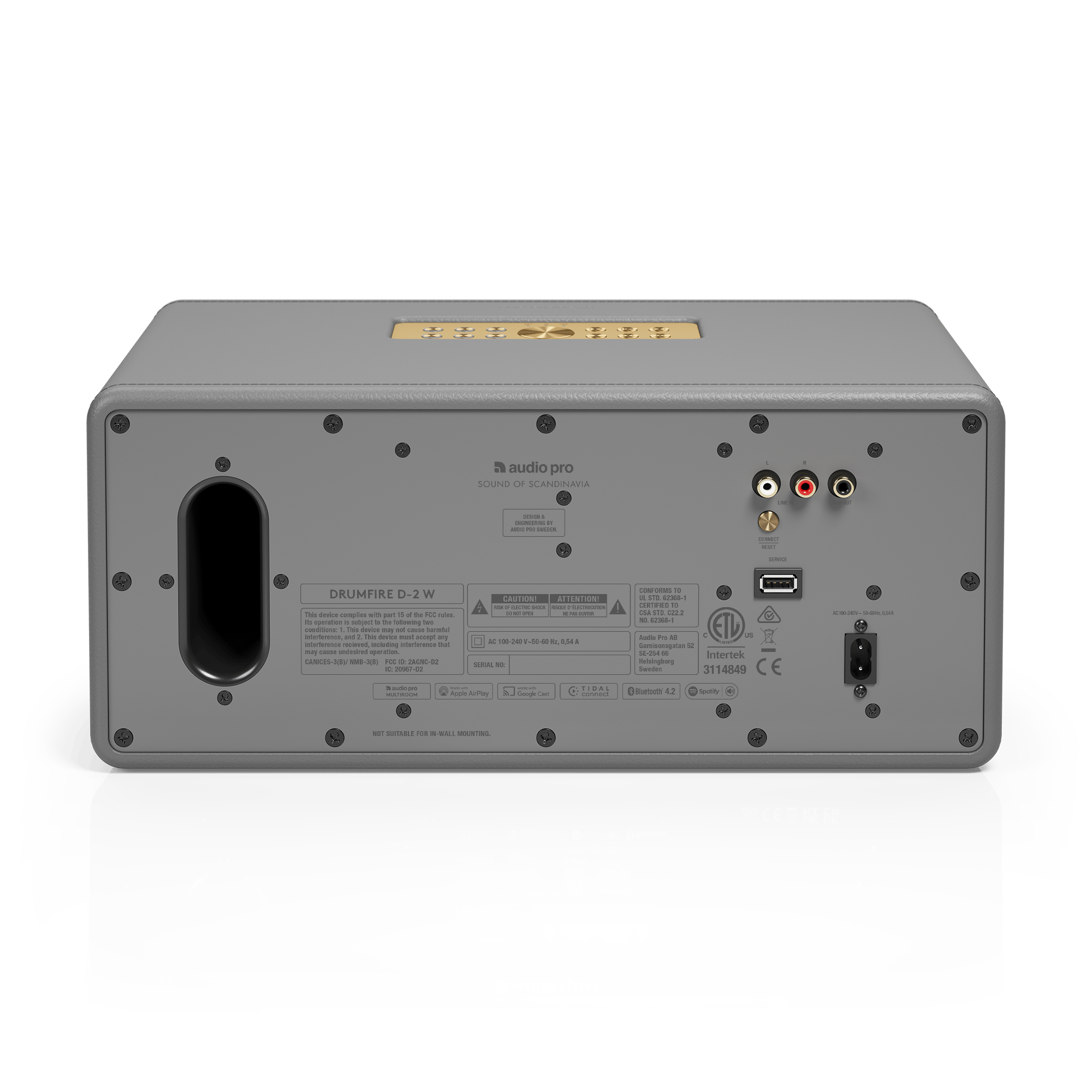 Audio Pro Drumfire D-2 W Wireless Multiroom Speaker Grey
