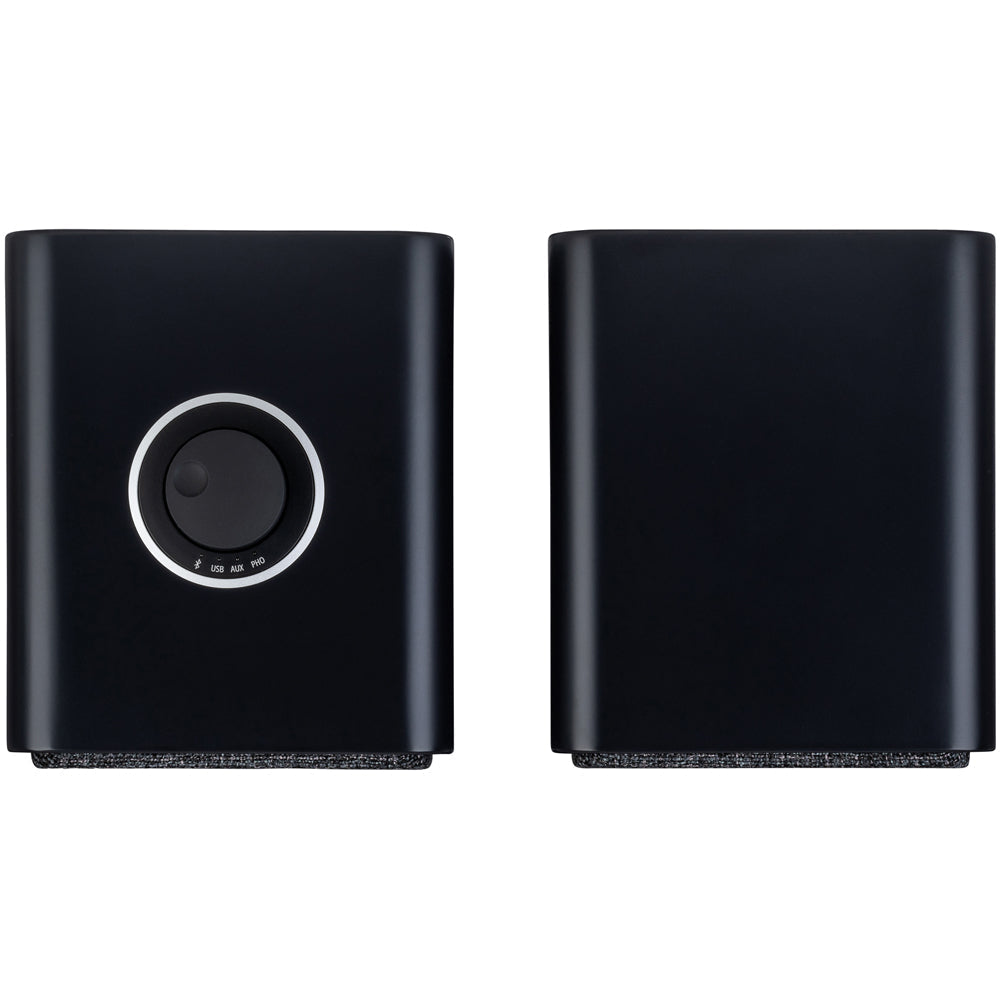 Audio Technica AT-LP70XBT Fully Automatic Bluetooth Wireless Turntable and Ruark MR1 MK3 Active Bluetooth Speakers with Built-in MM Phono Preamp Black