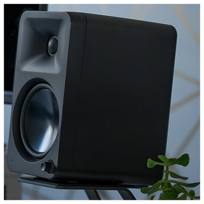 Audio Technica AT-LP70XBT Fully Automatic Bluetooth Wireless Turntable with Kanto ORA4 140W Powered Reference Speakers HiFi Package Black