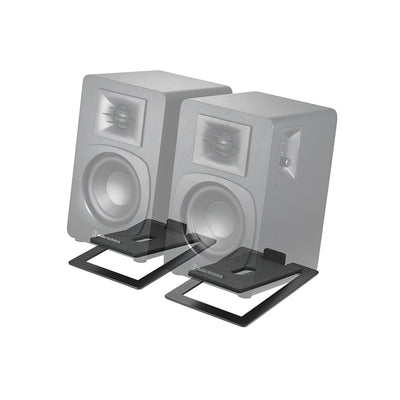 Audio Technica AT-SP3X Powered Bluetooth Bookshelf Speakers White with AT-ST3 Stands Pair