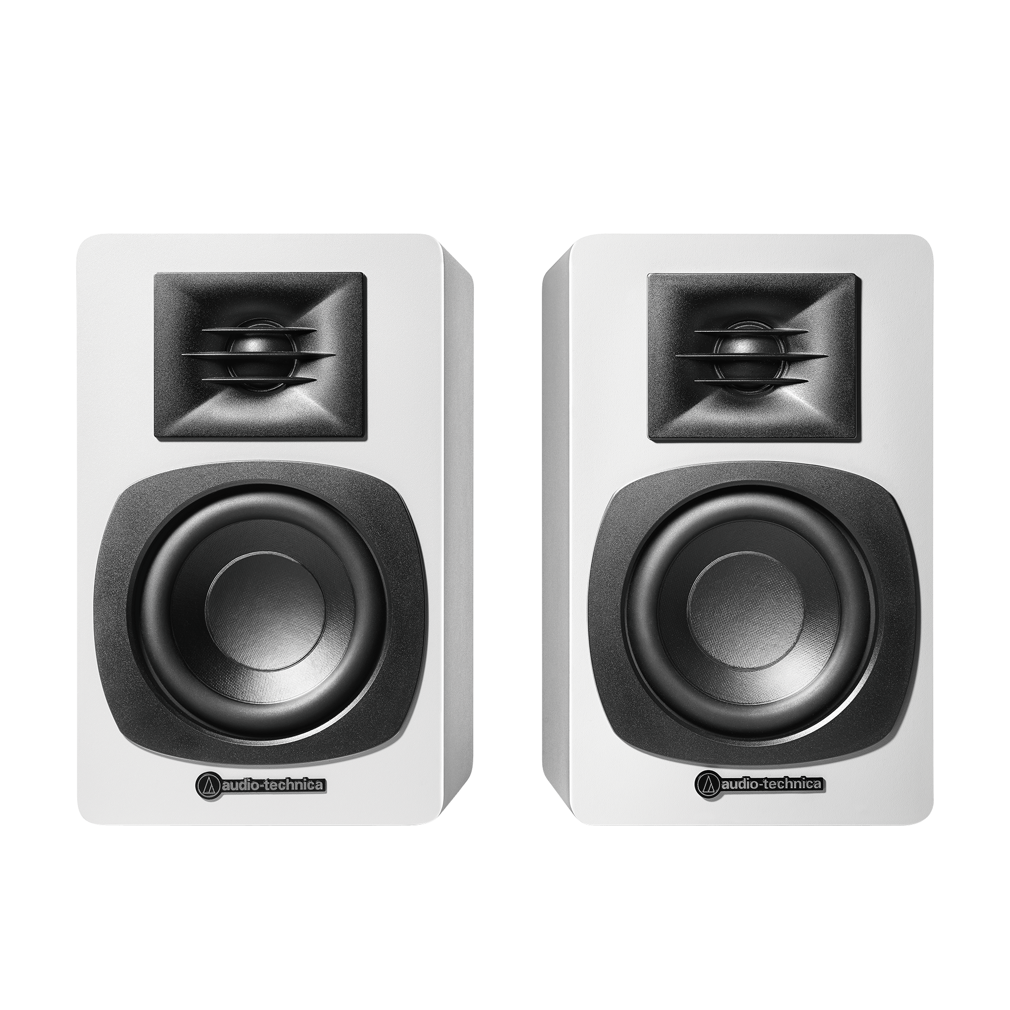 Audio Technica AT-SP3X Powered Bookshelf Speakers with Bluetooth White