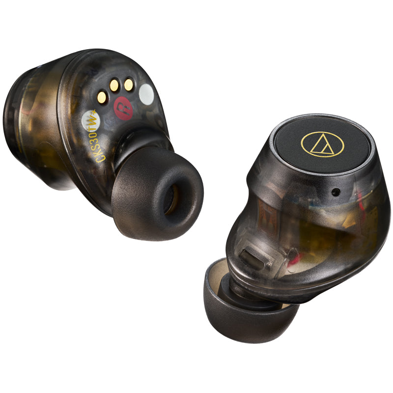 Audio Technica ATH-CKS30TW+ Noise Cancelling Wireless Earbuds Translucent Black
