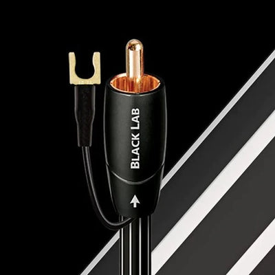 AudioQuest Black Lab 2M Subwoofer Cable with chassis ground connector