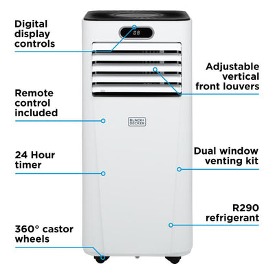 Black+Decker BXAC40025GB 9000 BTU Portable Smart Air Conditioner