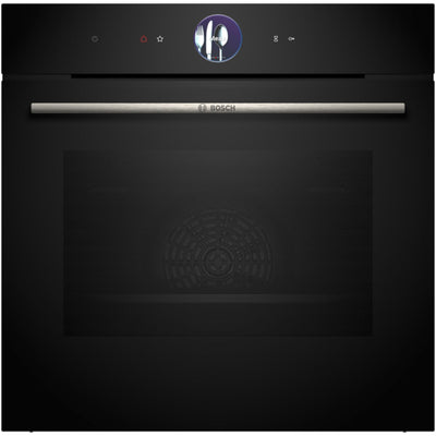 Bosch HBG7764B1B 60cm Series 8 Pyrolytic Electric Built in Single Oven with Air Fry Funtion in Black