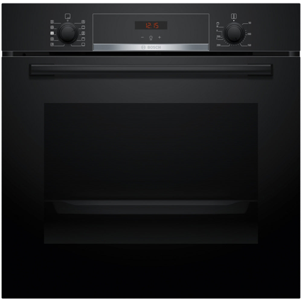 Bosch HQA534BB3B 60cm Series 4 Electric Built in Single Oven with Added Steam Function in Black