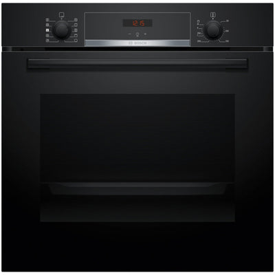 Bosch HQA534BB3B 60cm Series 4 Electric Built in Single Oven with Added Steam Function in Black